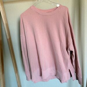 Time and Tru Coral Crewneck Top